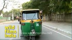 A tuk-tuk or auto rickshaw on the streets of Delhi, India