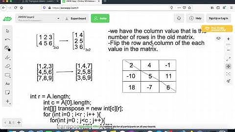 Transpose Matrix | Microsoft, Google, Amazon interview question | Leetcode 867