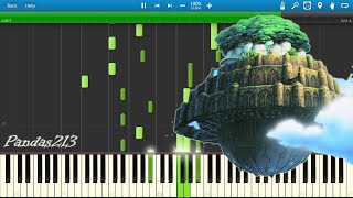 (久石譲) Joe Hisaishi - 'Innocent' - Castle in the sky [Main theme] Piano solo Synthesia chords