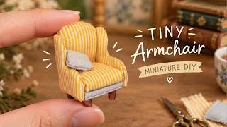 How to Upholster a 1:24 Scale Miniature Chair | Cozy Crafting 🪑🌿