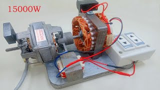 2 Big Magnet and Fan Coil make free energy generator 240v infinity electric amazing idea