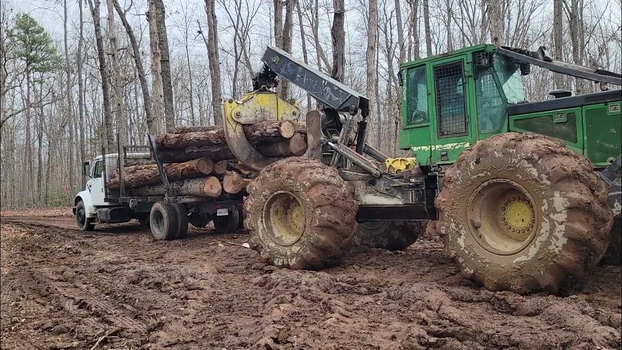 jd 848H loading logs YouTube