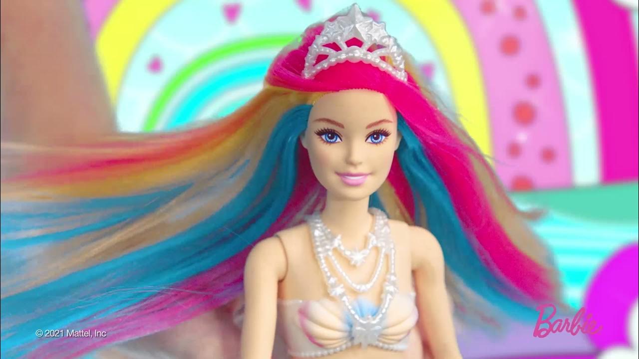 Poupée Barbie Dreamtopia Sirène magique arc en ciel - Poupée
