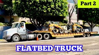 FLATBED TRUCK in Action (Part 2/2)~ Water Main Replacement Project 