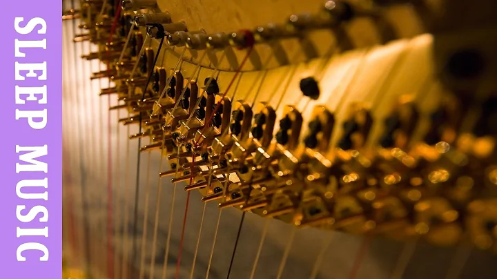 Harp music with soft white noise for sleep: medita...
