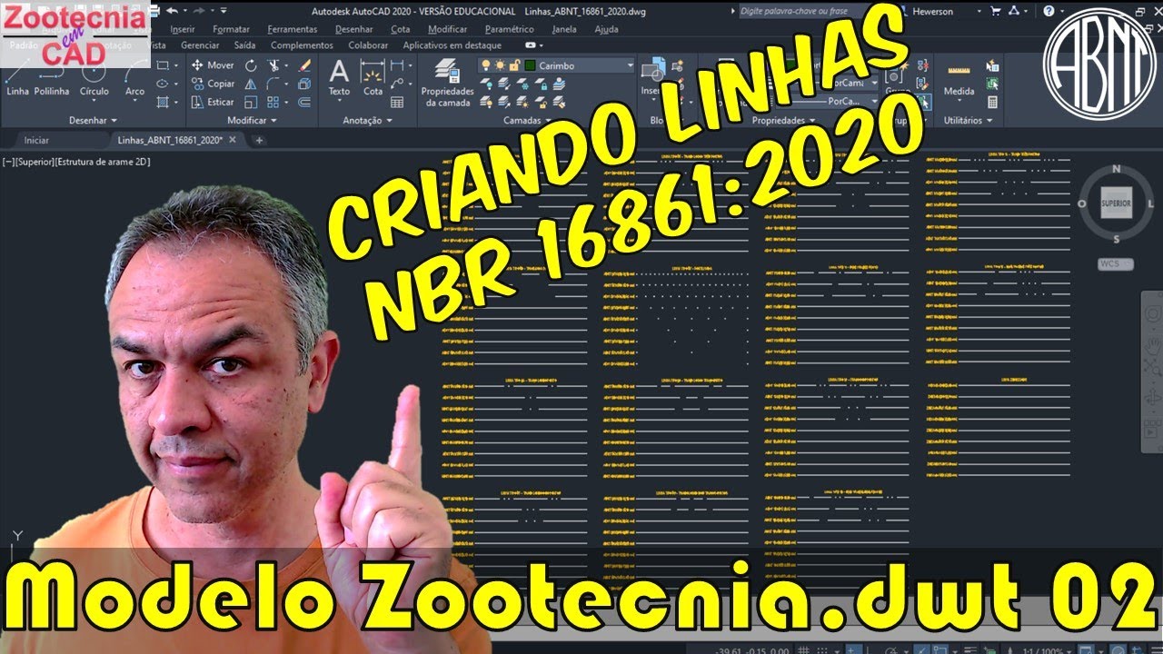 Criando linhas NBR 16861:2020 no AutoCAD - YouTube