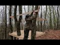 Man Builds a Multi-Level Wooden Treehouse Alone | Full Build