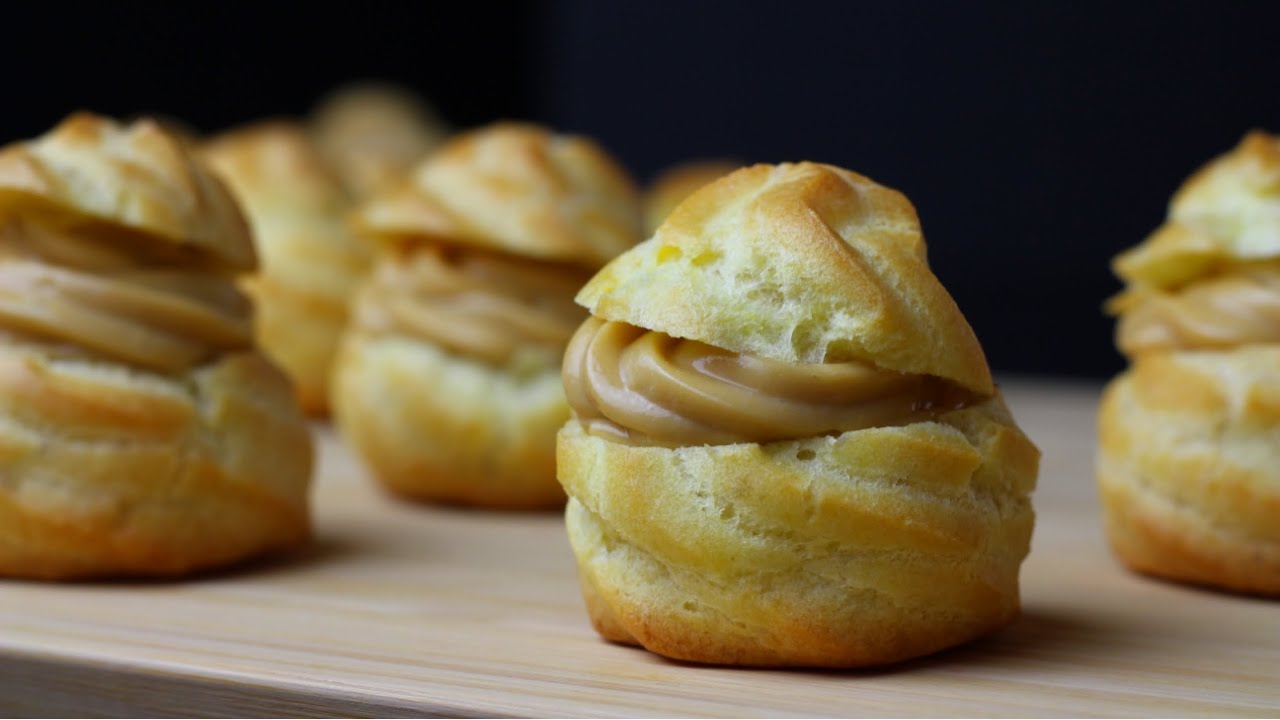 Bánh Su - Choux Pastry & Caramel Cream - Cách làm bánh nở phồng, nhân ...