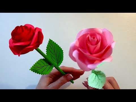 Цветы из бумаги. Как сделать красивую розу из бумаги