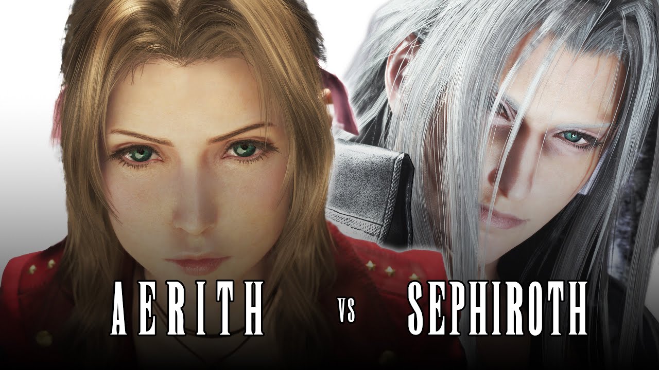 Aerith vs Sephiroth (No Materia, No Damage)