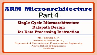 Single Cycle Microarchitecture Datapath Design Data Proc. Instruction | ARM Microarchitecture Part 4