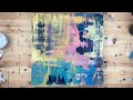 Abstract Acrylic Squeegee Painting on Canvas
