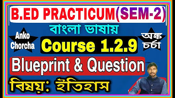 #1.2.9 History Subject Blueprint and Question paper Preparation, B.Ed 2nd Semester Practicum