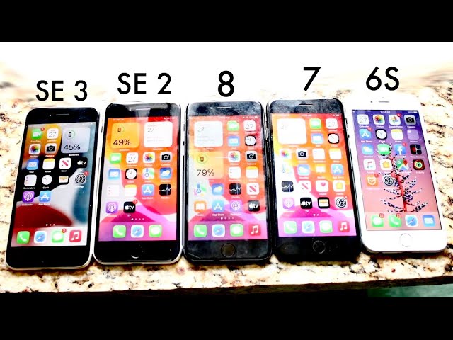iPhone SE (2022) Vs iPhone SE (2020) Vs iPhone 8 Vs iPhone 7 Vs iPhone 6S!  (Comparison) (Review) - YouTube