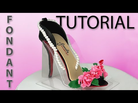 FONDANT High Heel Stiletto - How To Make (ENG SUB) | SANDALA sa Visokom Petom - CAKE TOPPER