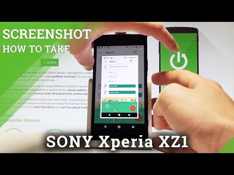 How to Take Screenshot in SONY Xperia XZ1 - Capture Screen |HardReset.Info