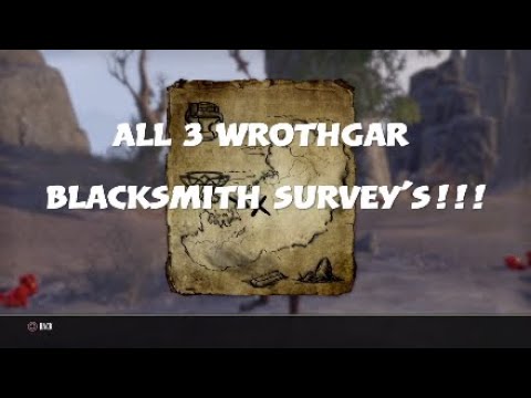 Eso All Wrothgar Blacksmith Survey S Youtube