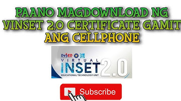 PAANO MAG DOWNLOAD NG VINSET 2.0 CERTIFICATE GAMIT ANG CELLPHONE