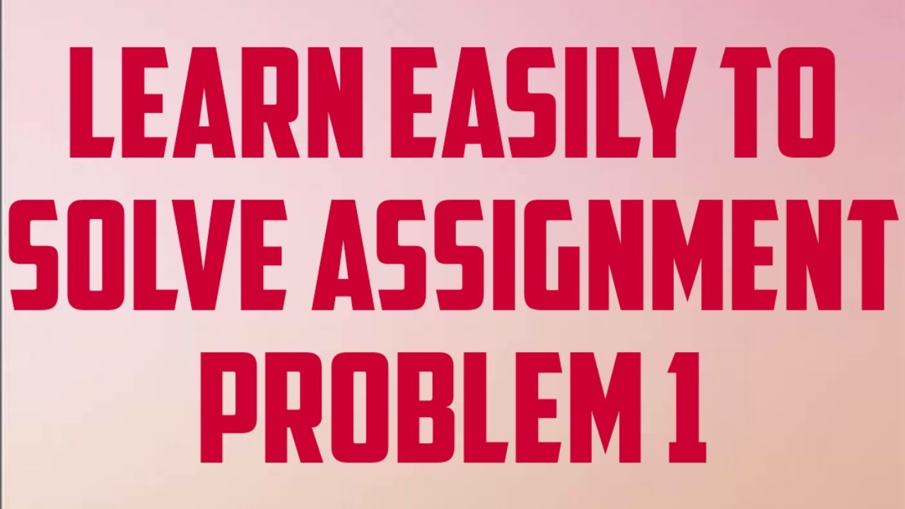 assignment problem solver online