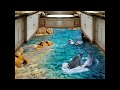 Amazing  3d Floor Tiles Design  for Bedroom Bathroom or Kitchen
