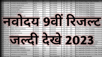Navodaya 9th Result 2023 | JNV class 9th Result Date 2023 | Navodaya 9th Result Kab Aayega 2023