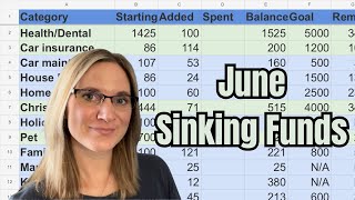 JUNE 2024 SINKING FUNDS || ADDING $800 THIS MONTH