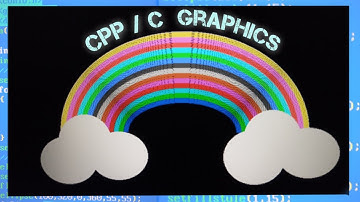 Draw rainbow with clouds in c++/c graphics| graphics. h | program #code