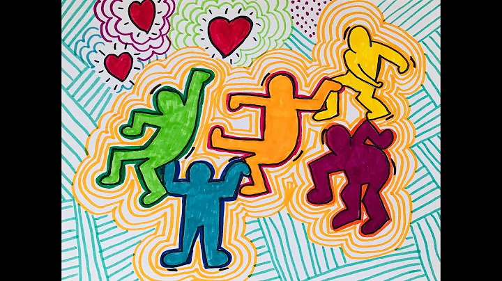 Art Tutorial: Keith Haring Dance Party - Grades 5-6