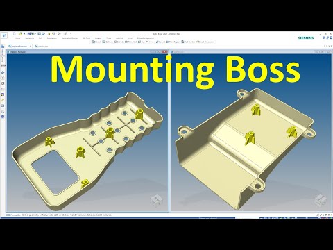 Solid Edge Tutorials #31 | How to use Mounting Boss command for Plastic Design