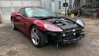 I Bought A Crashed 2006 C6 Corvette and rebuilt it!!! (Its So Loud...)