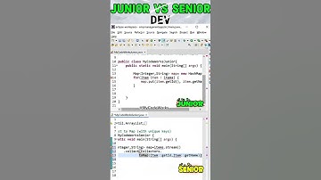 junior vs Senior Java developer 😝🤩 #java #python #coding #coder #shorts #programming