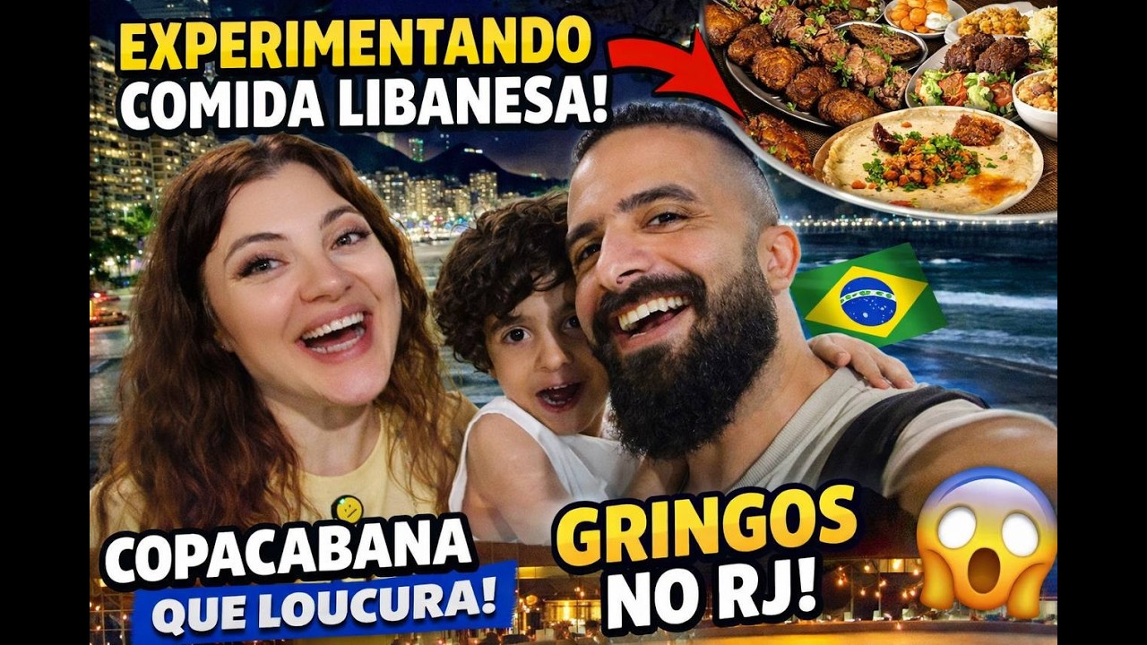 Gringos Vivendo Copacabana à Noite 🇧🇷 | Comida Libanesa e Carnaval