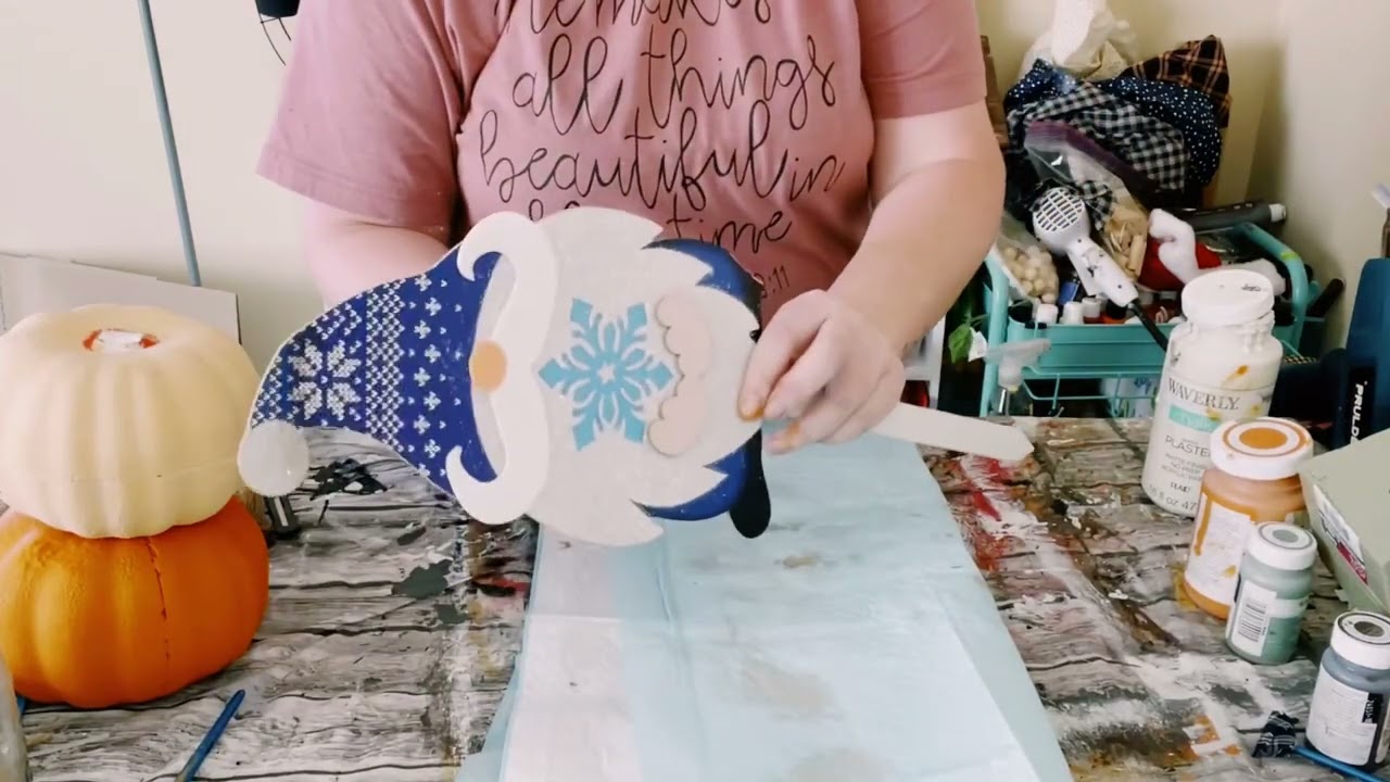 DIY fall pumpkin topiary