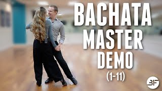 Bachata Moves for Beginners | Bachata Master Demo (1-11)