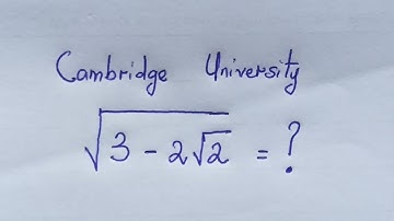 Can you pass the Cambridge Test Question | Nice radical problem