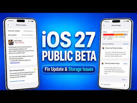 How to Update to iOS 27 Public Beta & Fix More Storage Required 2026