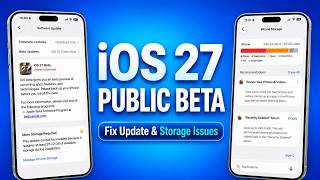 How to Update to iOS 27 Public Beta & Fix More Storage Required 2026