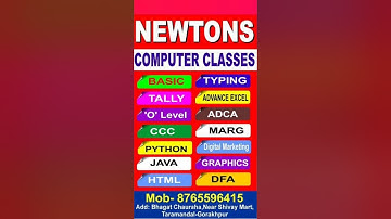Newtons Computer Classes 🎓 Best Computer Institute for ADCA, DCA, O-Level in Gorakhpur #shorts