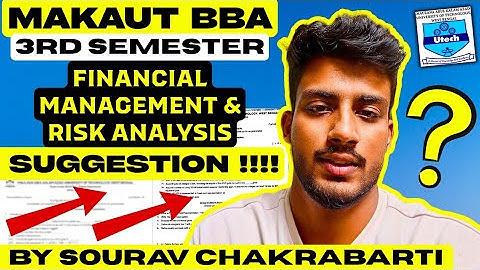 LIVE🔴MAKAUT BBA 3rd Semester Financial Management & Risk Analysis Suggestion🔥{80% Common}✅ #makaut