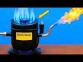 DIY 3-in-1 Mini Stove Using Waste Oil | Using an Oil Filter &amp; Refrigerator Compressor