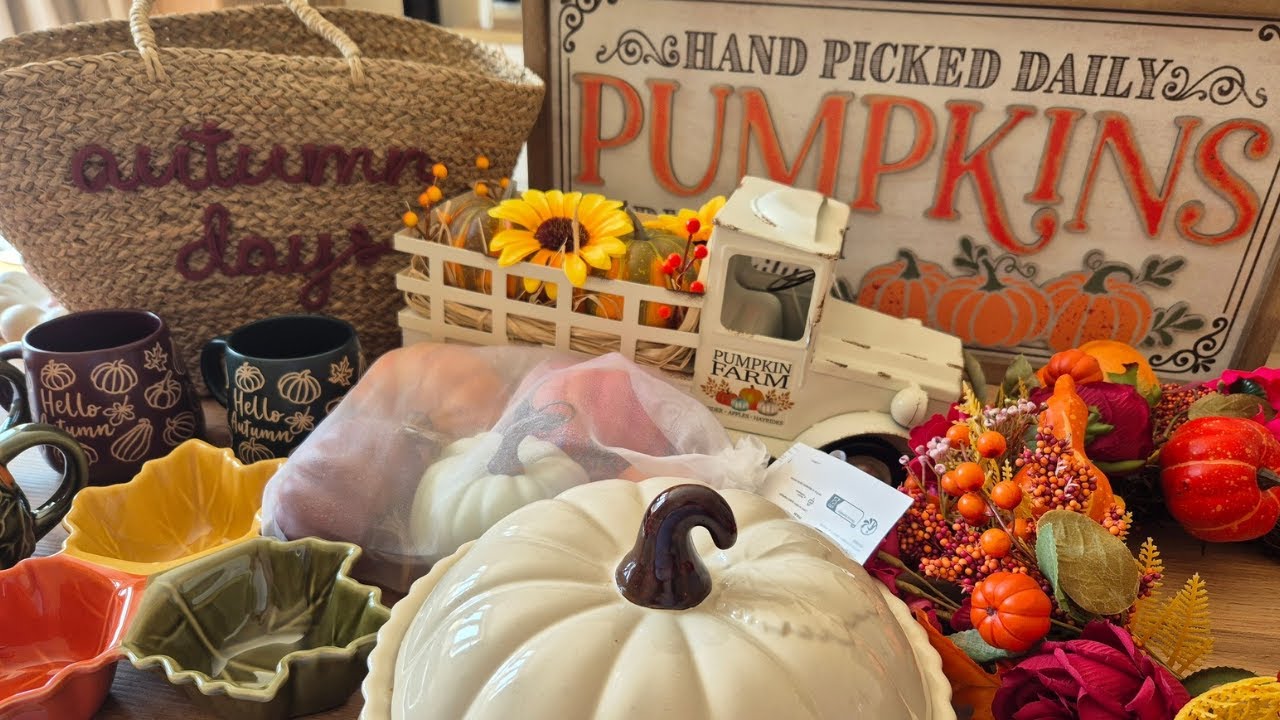 AN 'ALL THE SHOPS' AUTUMN HOMEWARE HAUL! (the range, home bargains, ikea, primark home!) 🍁☕️