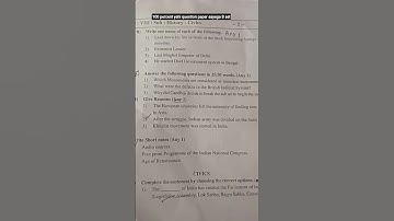8th standard history and civics question paper B set