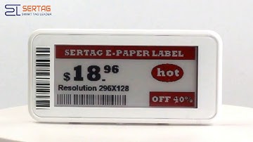 Sertag 2.9 inch Digital Price Tag BLE 5.0 Electronic Shelf Label