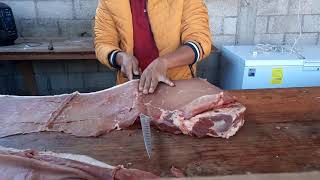 elaboración de la cecina de yecapixtla,