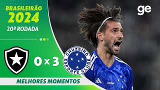 Thumbnail for BOTAFOGO 0 X 3 CRUZEIRO | MELHORES MOMENTOS | 20ª RODADA BRASILEIRÃO 2024 | ge.globo
