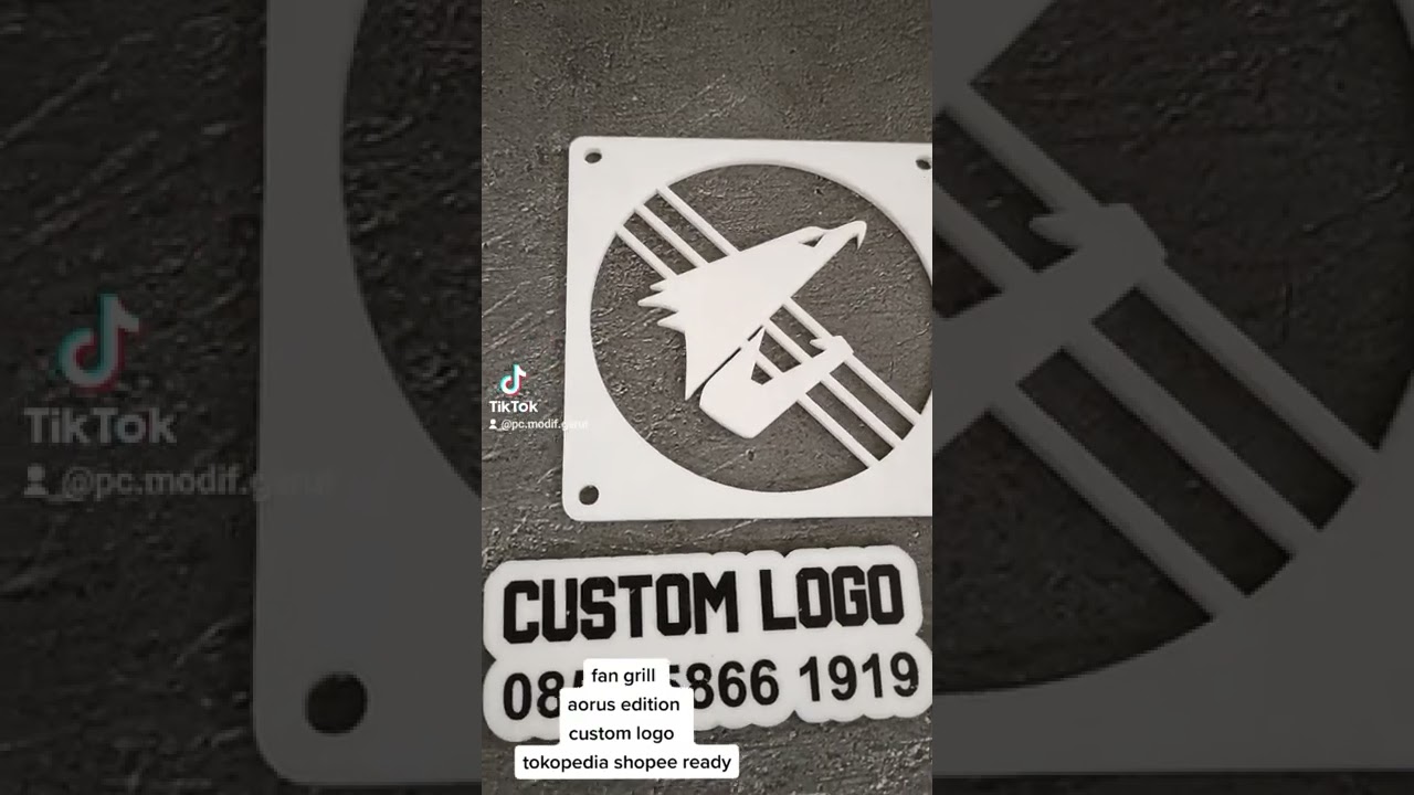fan grill aorus edition custom logo tokopedia shopee ready