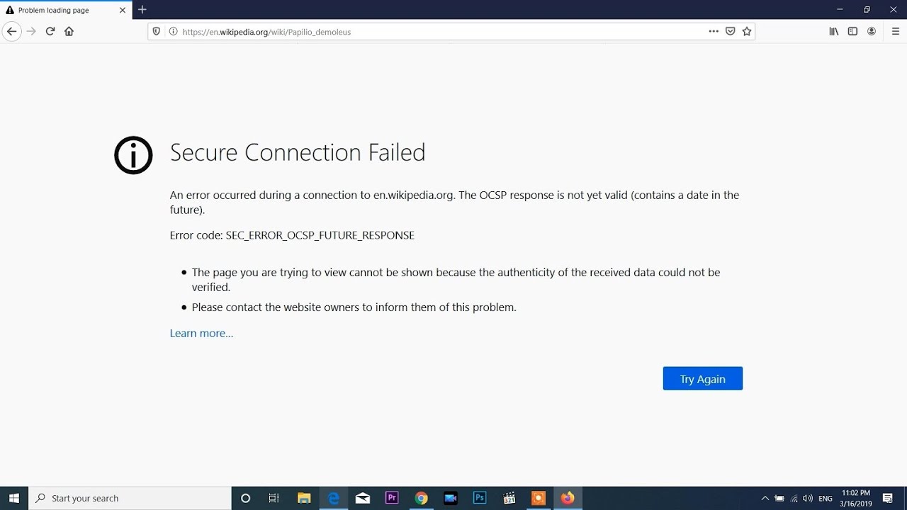 Error code 20. Secure connection failed. Response Error. Мазила браузер ошибка загрузки страницы. Sec ошибка 65.