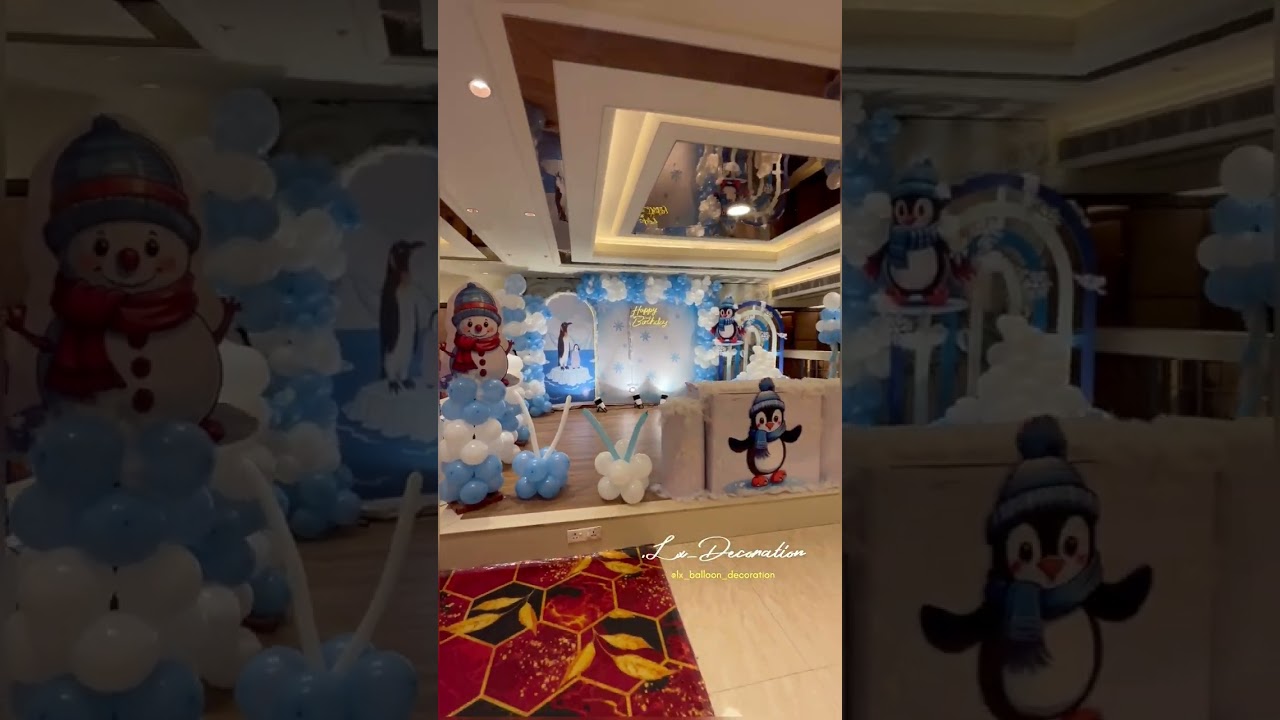 Penguin theme balloon decoration 