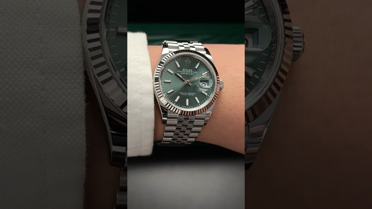 Rolex Datejust Mint Green 126234-0051 size 36mm | Love Authentic Watches
