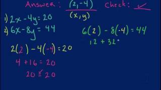 How to Check Solutions for Systems of Equations (Tutor Zone)